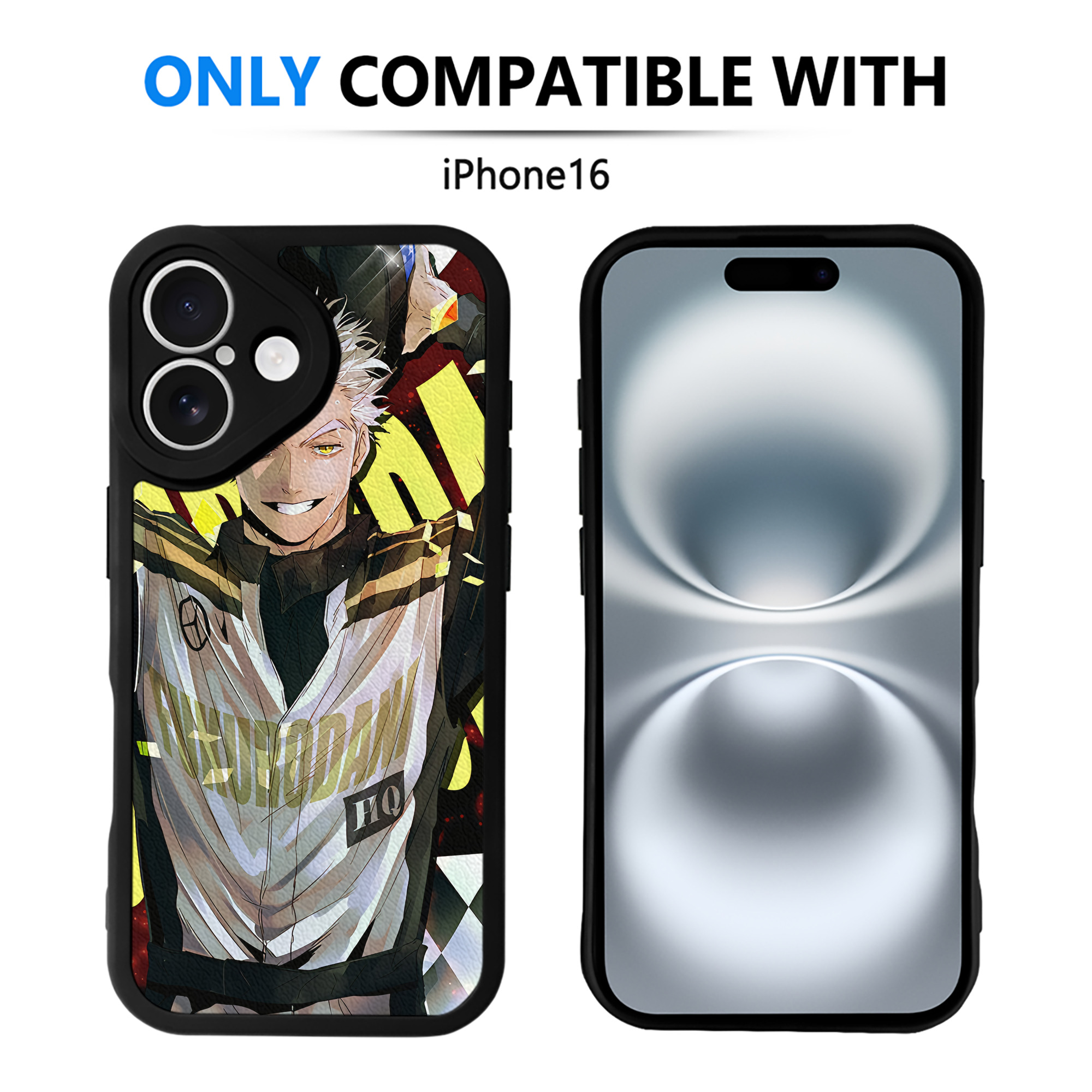 （画像用） ハイキュー!! Haikyu!! 【iPhone 16シリーズ対応】シリコンスマホケース（レザー調） 材質：シリコン